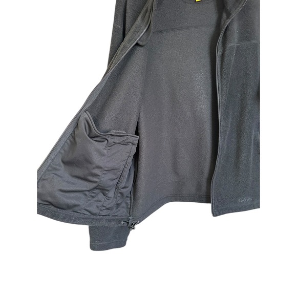 Cabelas Mens Black Full Zip Fleece Jacket L Reg Outdoor Warm Layer Gorpcore Work - Picture 4 of 12